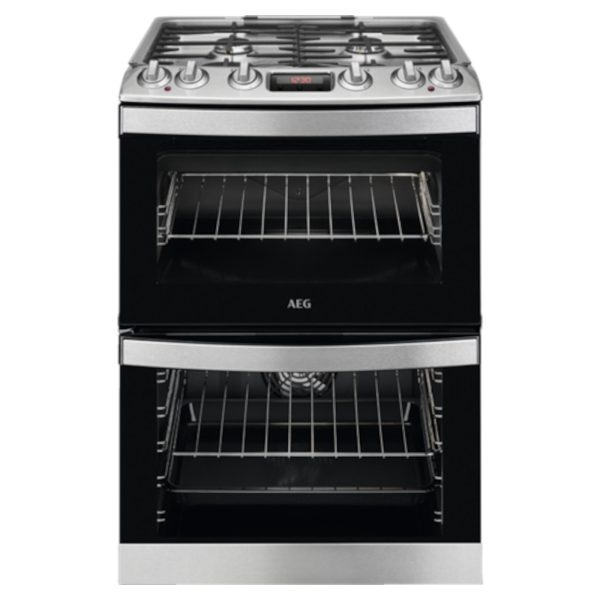 AEG CKB6540ACM 116L Double Gas Cooker with 4 Gas Hob Burners